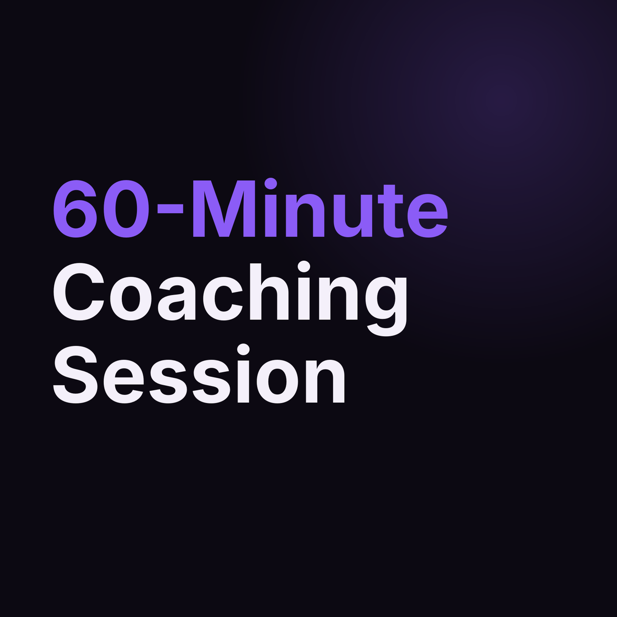 60-Minute Coaching Session